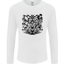 Tribal Triathlon Swimming Running Cycling Mens Long Sleeve T-Shirt White