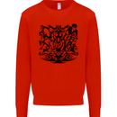 Tribal Triathlon Swimming Running Cycling Mens Sweatshirt Jumper Bright Red