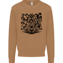 Tribal Triathlon Swimming Running Cycling Mens Sweatshirt Jumper Caramel Latte