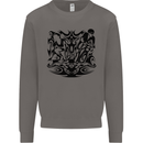 Tribal Triathlon Swimming Running Cycling Mens Sweatshirt Jumper Charcoal