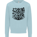 Tribal Triathlon Swimming Running Cycling Mens Sweatshirt Jumper Light Blue