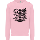 Tribal Triathlon Swimming Running Cycling Mens Sweatshirt Jumper Light Pink