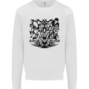 Tribal Triathlon Swimming Running Cycling Mens Sweatshirt Jumper White