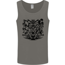 Tribal Triathlon Swimming Running Cycling Mens Vest Tank Top Charcoal