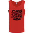 Tribal Triathlon Swimming Running Cycling Mens Vest Tank Top Red