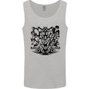 Tribal Triathlon Swimming Running Cycling Mens Vest Tank Top Sports Grey