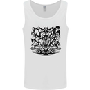 Tribal Triathlon Swimming Running Cycling Mens Vest Tank Top White