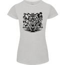 Tribal Triathlon Swimming Running Cycling Womens Petite Cut T-Shirt Sports Grey