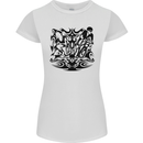 Tribal Triathlon Swimming Running Cycling Womens Petite Cut T-Shirt White