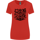 Tribal Triathlon Swimming Running Cycling Womens Wider Cut T-Shirt Red