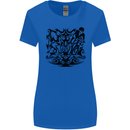 Tribal Triathlon Swimming Running Cycling Womens Wider Cut T-Shirt Royal Blue