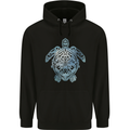 Tribal Turtle Childrens Kids Hoodie Black