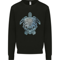 Tribal Turtle Mens Sweatshirt Jumper Black