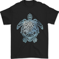 Tribal Turtle Mens T-Shirt 100% Cotton Black