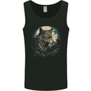 Tribal Wolf With the Moon Werewolf Lycan Mens Vest Tank Top Black