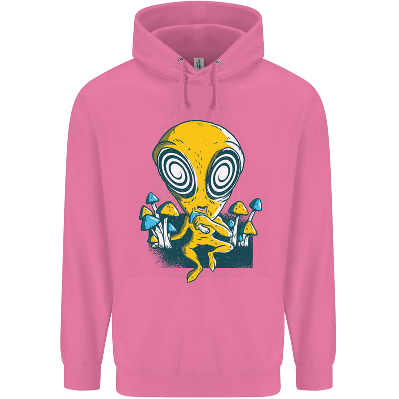 Trippy Alien LSD Magic Mushrooms Twisted Mens 80% Cotton Hoodie Azelea