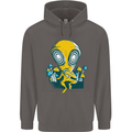 Trippy Alien LSD Magic Mushrooms Twisted Mens 80% Cotton Hoodie Charcoal