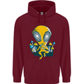 Trippy Alien LSD Magic Mushrooms Twisted Mens 80% Cotton Hoodie Maroon