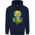 Trippy Alien LSD Magic Mushrooms Twisted Mens 80% Cotton Hoodie Navy Blue