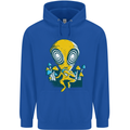 Trippy Alien LSD Magic Mushrooms Twisted Mens 80% Cotton Hoodie Royal Blue