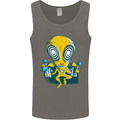 Trippy Alien LSD Magic Mushrooms Twisted Mens Vest Tank Top Charcoal