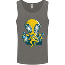 Trippy Alien LSD Magic Mushrooms Twisted Mens Vest Tank Top Charcoal