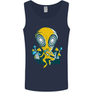 Trippy Alien LSD Magic Mushrooms Twisted Mens Vest Tank Top Navy Blue