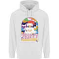 Trippy Christmas LSD Santa Magic Mushrooms Xmas Childrens Kids Hoodie White