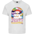 Trippy Christmas LSD Santa Magic Mushrooms Xmas Kids T-Shirt Childrens White