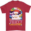 Trippy Christmas LSD Santa Magic Mushrooms Xmas Mens T-Shirt 100% Cotton Red