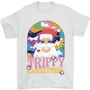 Trippy Christmas LSD Santa Magic Mushrooms Xmas Mens T-Shirt 100% Cotton White