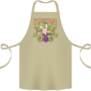 Trippy Easter Magic Mushrooms LSD Cotton Apron 100% Organic Khaki