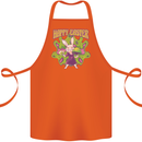 Trippy Easter Magic Mushrooms LSD Cotton Apron 100% Organic Orange