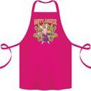 Trippy Easter Magic Mushrooms LSD Cotton Apron 100% Organic Pink