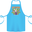 Trippy Easter Magic Mushrooms LSD Cotton Apron 100% Organic Turquoise