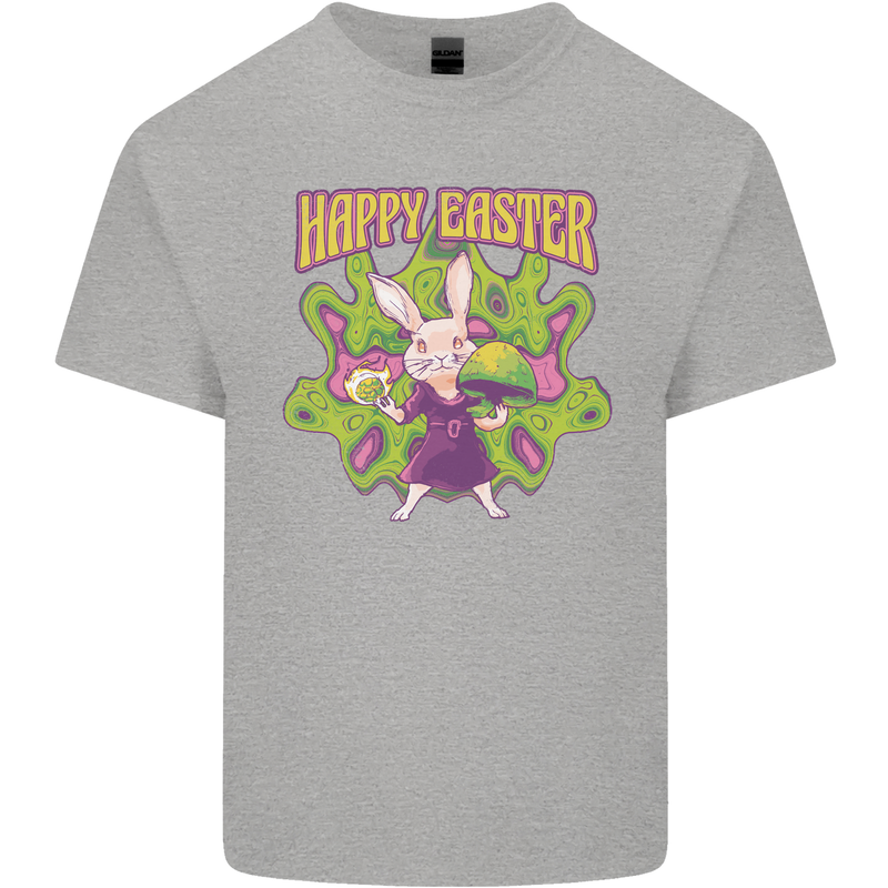 Trippy Easter Magic Mushrooms LSD Kids T-Shirt Childrens Sports Grey