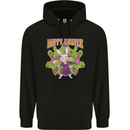 Trippy Easter Magic Mushrooms LSD Mens 80% Cotton Hoodie Black