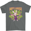 Trippy Easter Magic Mushrooms LSD Mens T-Shirt 100% Cotton Charcoal