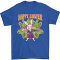 Trippy Easter Magic Mushrooms LSD Mens T-Shirt 100% Cotton Royal Blue