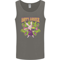 Trippy Easter Magic Mushrooms LSD Mens Vest Tank Top Charcoal
