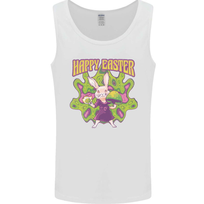 Trippy Easter Magic Mushrooms LSD Mens Vest Tank Top White