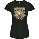 Trippy Easter Magic Mushrooms LSD Womens Petite Cut T-Shirt Black