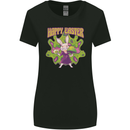 Trippy Easter Magic Mushrooms LSD Womens Wider Cut T-Shirt Black