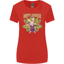 Trippy Easter Magic Mushrooms LSD Womens Wider Cut T-Shirt Red