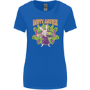 Trippy Easter Magic Mushrooms LSD Womens Wider Cut T-Shirt Royal Blue