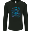 Trippy Frog LSD Magic Mushrooms Festivals Mens Long Sleeve T-Shirt Black