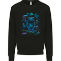 Trippy Frog LSD Magic Mushrooms Festivals Mens Sweatshirt Jumper Black