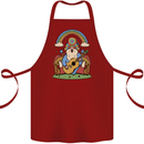 Trippy Guitar Hippy Gnome Magic Mushrooms Cotton Apron 100% Organic Maroon