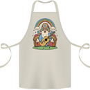 Trippy Guitar Hippy Gnome Magic Mushrooms Cotton Apron 100% Organic Natural