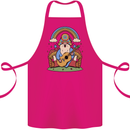 Trippy Guitar Hippy Gnome Magic Mushrooms Cotton Apron 100% Organic Pink